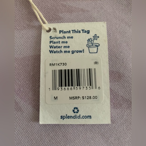 NWT Splendid Sweatshirt: Lavender, Front Palm Tree Print, Crewneck M - Picture 3 of 7